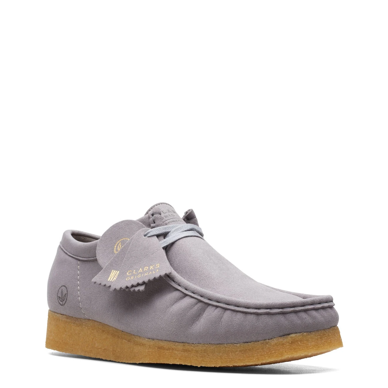 Clarks Originals Wallabee Vegan Shoes Grey 4 Clarks Originals Wallabee Vegan Shoes Grey - Image 2