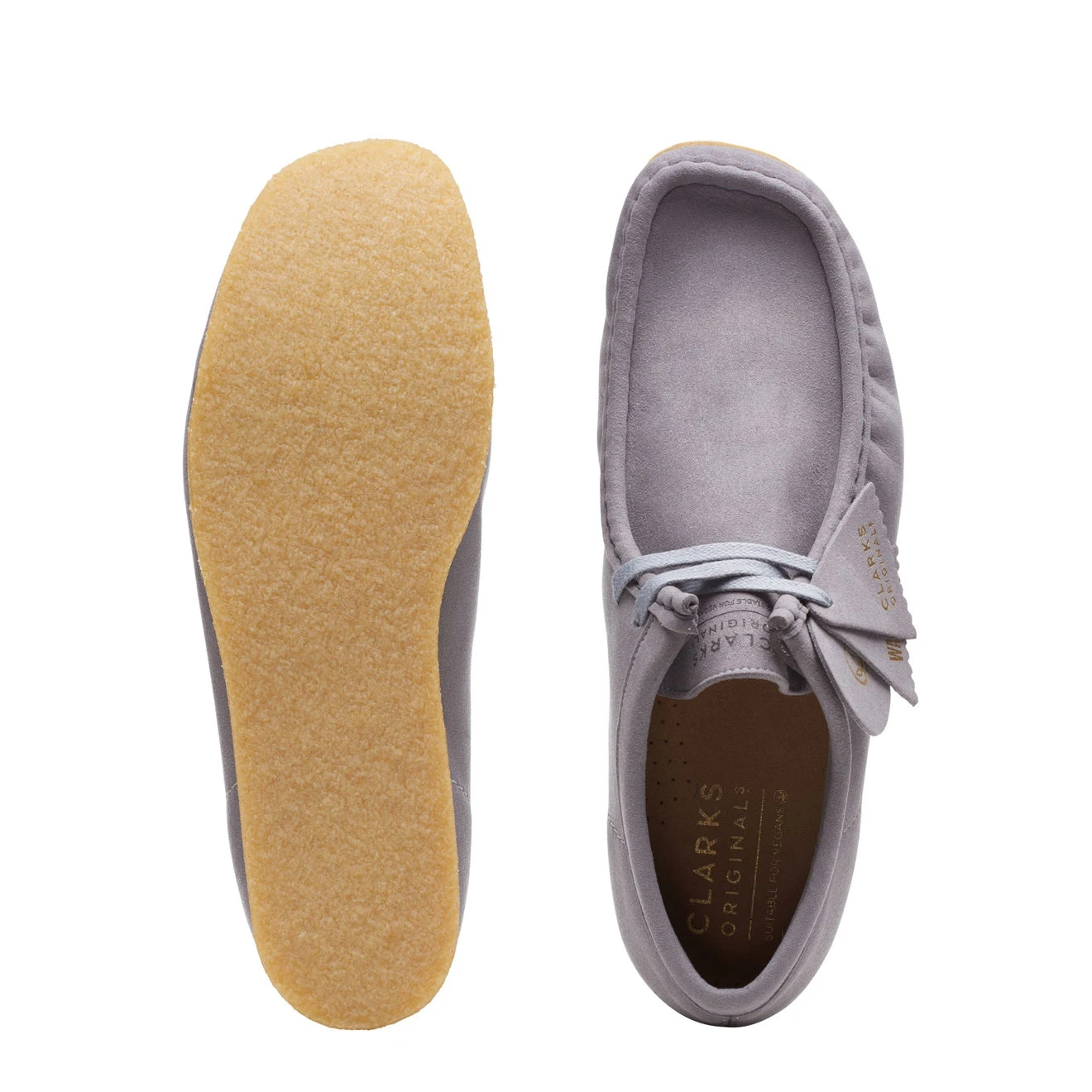 Clarks Originals Wallabee Vegan Shoes Grey 9 Clarks Originals Wallabee Vegan Shoes Grey - Image 7