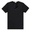 Sunspel Henley T-Shirt Black -Clothing Store 24696 1