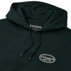 Filson Prospector Embroidered Hoodie Fir -Clothing Store 27974 3