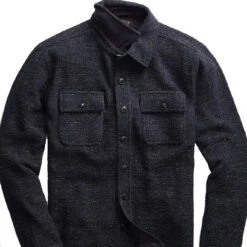 RRL By Ralph Lauren Workshirt Sweater Navy / Black -Clothing Store RRL By Ralph Lauren Workshirt Sweater Navy Black 18589 3