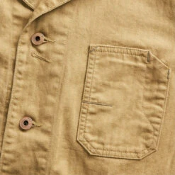 RRL By Ralph Lauren Linen-Cotton Herringbone Chore Jacket Khaki 11 RRL By Ralph Lauren Linen-Cotton Herringbone Chore Jacket Khaki -Clothing Store RRL by Ralph Lauren Langport Cotton Linen Jacket Khaki 26207 3