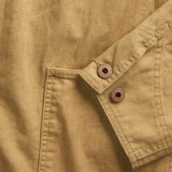 RRL By Ralph Lauren Linen-Cotton Herringbone Chore Jacket Khaki 10 RRL By Ralph Lauren Linen-Cotton Herringbone Chore Jacket Khaki -Clothing Store RRL by Ralph Lauren Langport Cotton Linen Jacket Khaki 26207 4