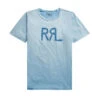 RRL By Ralph Lauren S/S Logo T-Shirt Surplus Blue -Clothing Store RRL by Ralph Lauren SS Logo T Shirt Curplus Blue 16063 1
