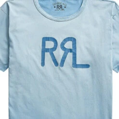 RRL By Ralph Lauren S/S Logo T-Shirt Surplus Blue -Clothing Store RRL by Ralph Lauren SS Logo T Shirt Curplus Blue 16063 3