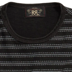 RRL By Ralph Lauren Indigo Striped Jersey T-Shirt Black Multi -Clothing Store RRLbyRalphLaurenIndigoStripedJerseyT ShirtBlackMulti30076 3