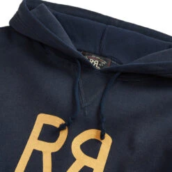 RRL By Ralph Lauren Logo Fleece Hoodie Faded Navy -Clothing Store RRLbyRalphLaurenLogoFleeceHoodieFadedNavy30075 3
