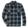 RRL By Ralph Lauren Plaid Jaspe Twill Camp Workshirt Black/Blue -Clothing Store RRLbyRalphLaurenPlaidJaspeTwillCampWorkshirtBlackBlue30064 1