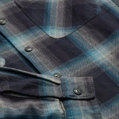 RRL By Ralph Lauren Plaid Jaspe Twill Camp Workshirt Black/Blue -Clothing Store RRLbyRalphLaurenPlaidJaspeTwillCampWorkshirtBlackBlue30064 3