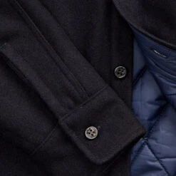 RRL By Ralph Lauren Quilted Wool Melton Overshirt Navy / Blue -Clothing Store RRLbyRalphLaurenQuiltedWoolMeltonOvershirtNavyBlue 3