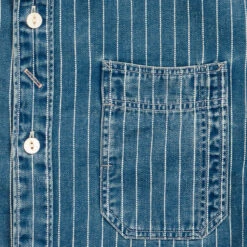 RRL By Ralph Lauren Striped Indigo Twill Workshirt Med Indigo -Clothing Store RRLbyRalphLaurenStripedIndigoTwillWorkshirtMedIndigo 4