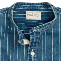 RRL By Ralph Lauren Striped Indigo Twill Workshirt Med Indigo -Clothing Store RRLbyRalphLaurenStripedIndigoTwillWorkshirtMedIndigo 5