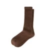 Rototo Loose Pile Crew Socks Chocolate -Clothing Store RoToTo Loose Pile Crew Socks Chocolate 01