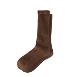 Rototo Loose Pile Crew Socks Chocolate
